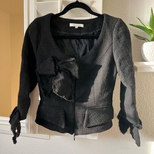 Anne Fontaine Black Zip Up Short Jacket